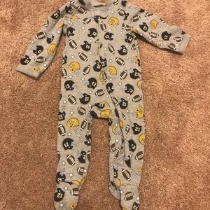 Falls creek football feet pajama. 3-6month